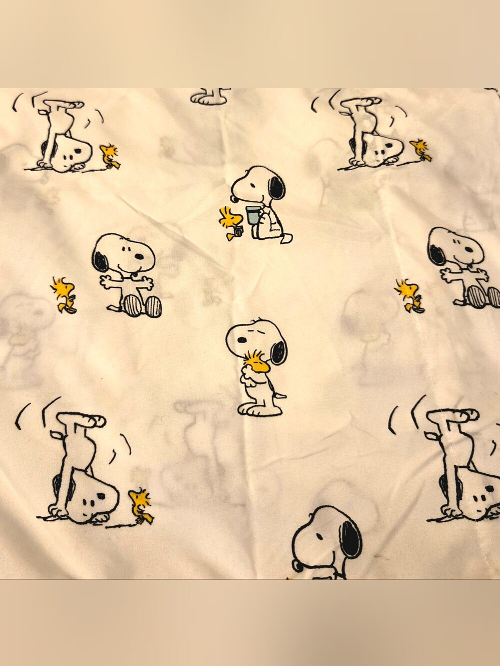 Peanuts Snoopy Woodstock Twin Sheet Set Berkshire Vintage Style 4 Pc Bedding